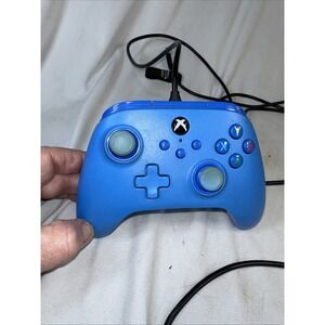 Power A Blue Enhanced Wired Xbox One Controller With Cable NOT TESTED
